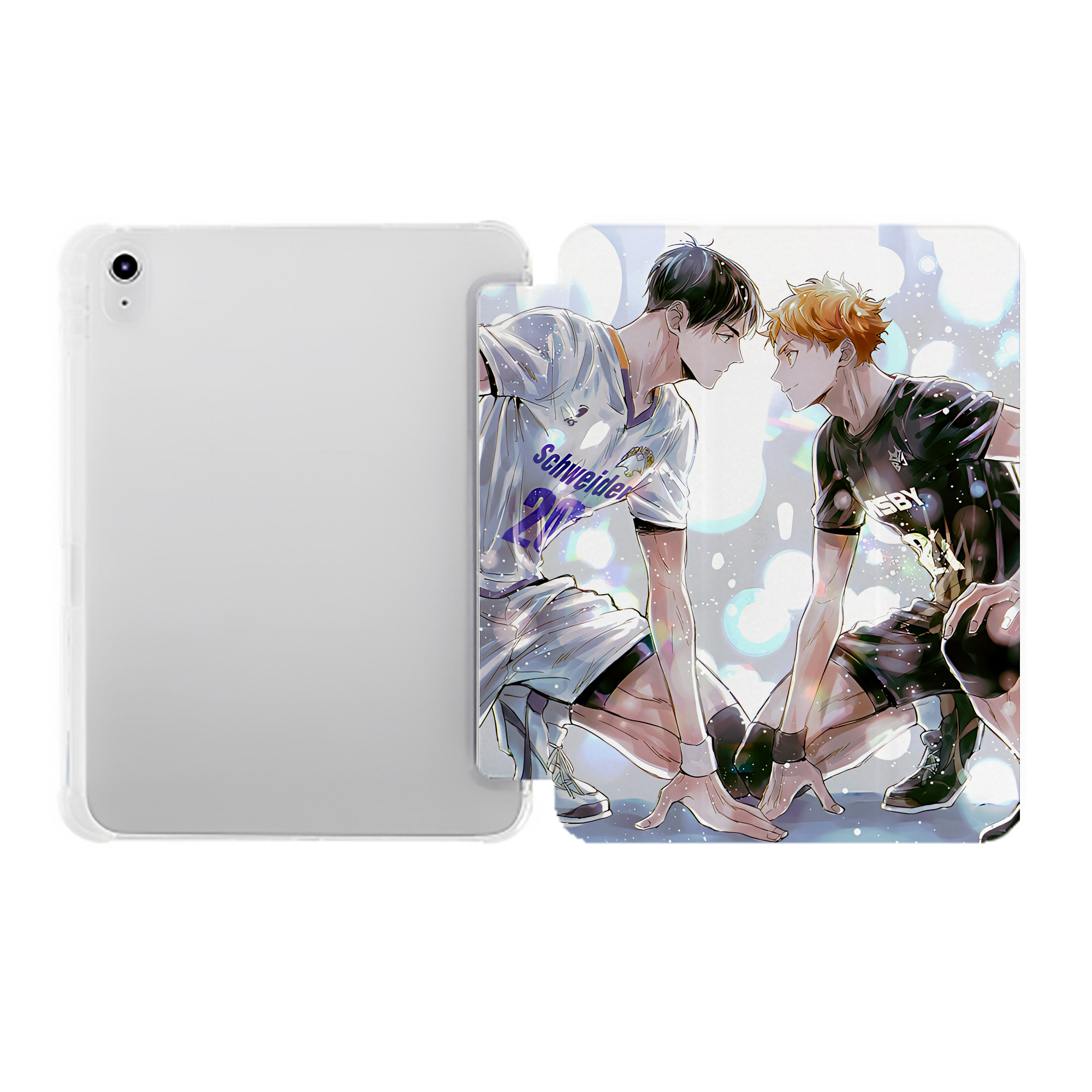 （画像用） ハイキュー!! Haikyu!! IPad ケース ペン収納付き 三つ折りスタンド PUレザー×シリコン 対応機種9.5/10.5/10.9インチ